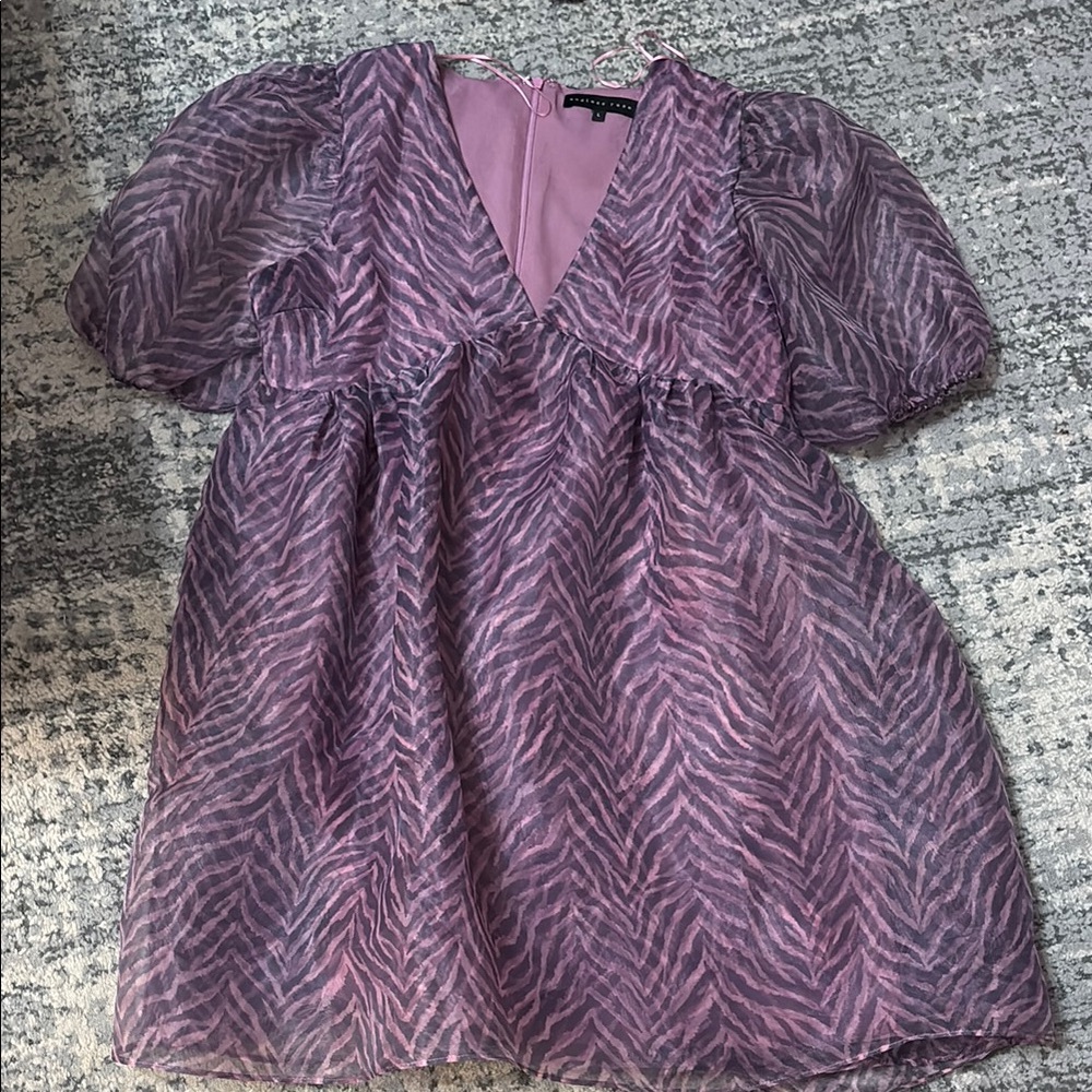 Zara Pink Zebra Print Dress